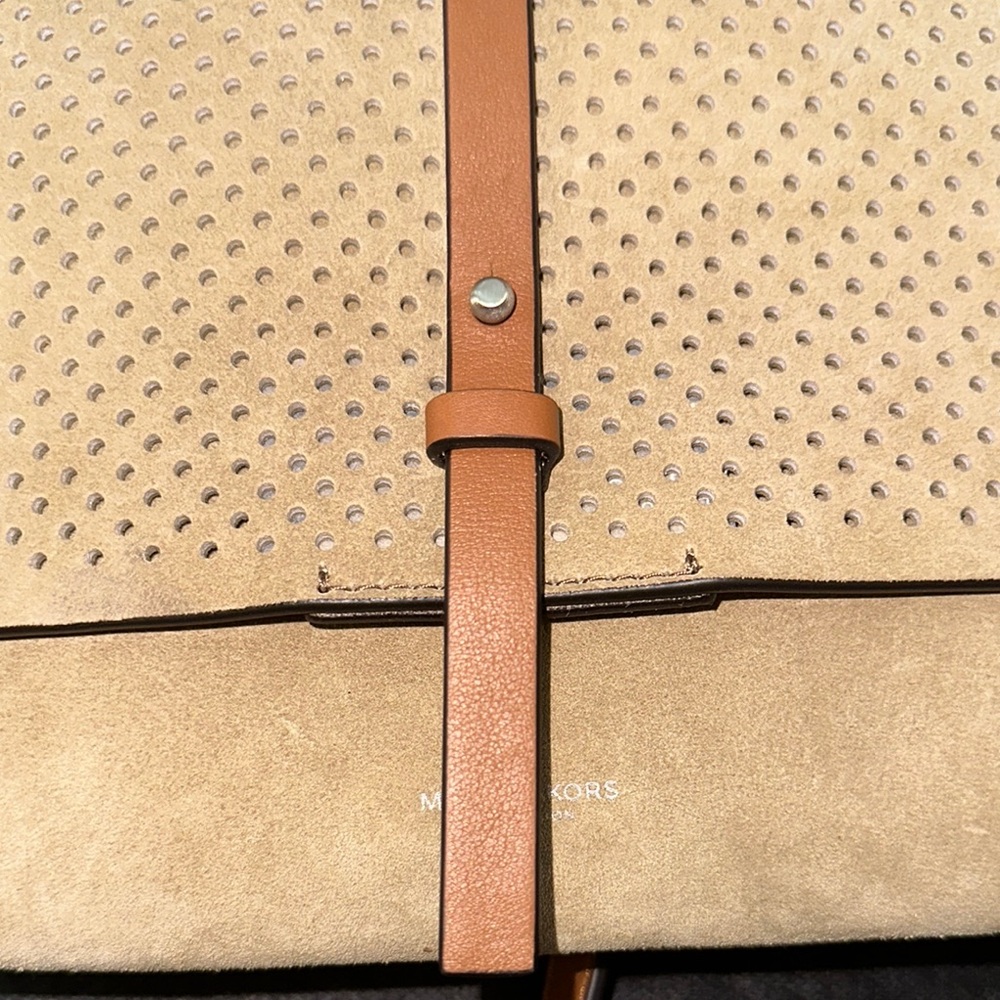 MICHAEL KORS Collection Rare Taos Perforated
Suede Crossbody Bag - Picture 10 of 14